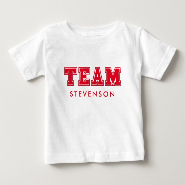 Team für benutzerdefinierte Familie Baby T-shirt (Vorderseite)