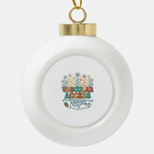 Team für Gefäßzugang Florale medizinische Hemd Des Keramik Kugel-Ornament