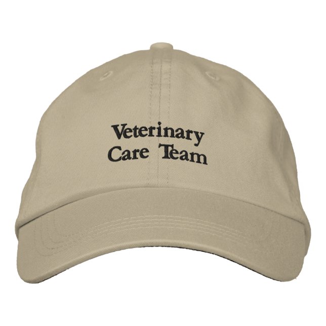 Team für Tiermedizin bestickte Mütze Baseballkappe (Vorderseite)
