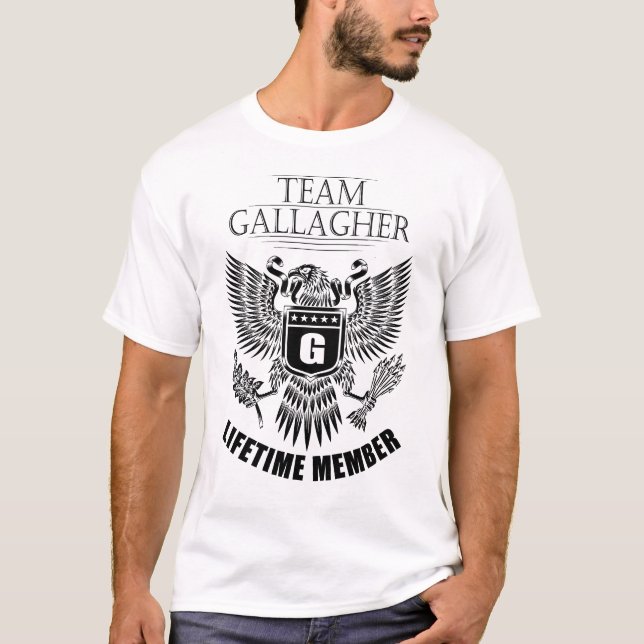 Team Gallagher Lifetime-Mitglied T-Shirt (Vorderseite)