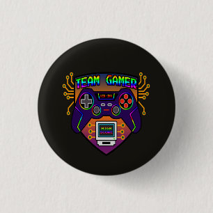 Team Gamer, Retro-Controller-Videospiel-Pin Button