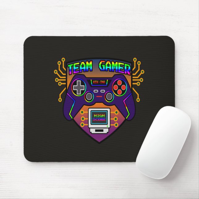 Team Gamer, Retro-Gaming-Controller-Mauspad Mousepad (Mit Mouse)