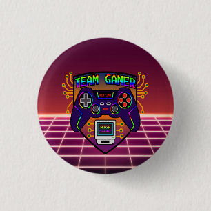 Team Gamer, , Retro-Look, Retro-Videospiel-Control Button