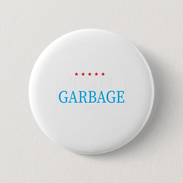 Team Garbage 2024 Trump US-Wahl Button (Vorderseite)