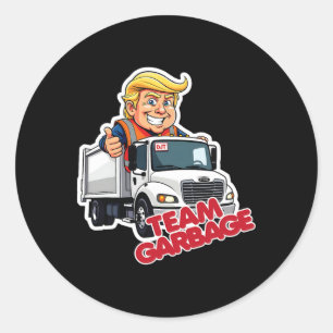 Team Garbyge 2025 Präsidentschaftswahl Cute Trump Runder Aufkleber