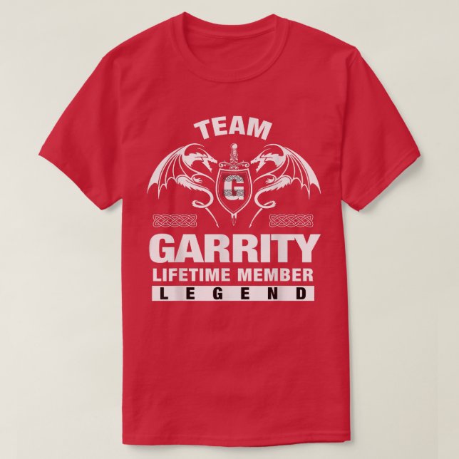 Team GARRITY Lifetime Member Geschenke T-Shirt (Design vorne)
