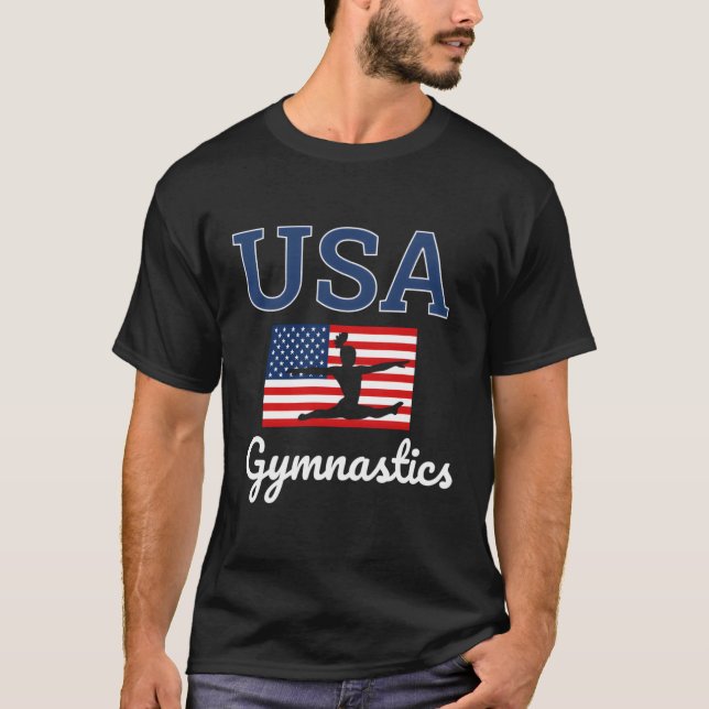 Team Gear Gymnast Gymnastik USA T-Shirt (Vorderseite)
