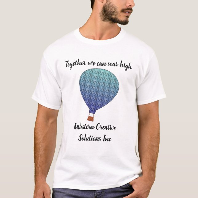 Team Gebäude Hot Air Ballon Motivation Business T-Shirt (Vorderseite)