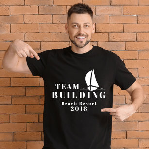 Team Gebäude Sailing Black Team T - Shirt