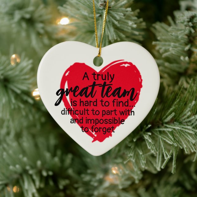 Team Geschenk Weihnachtsarbeiter Keramik Ornament (Baum)