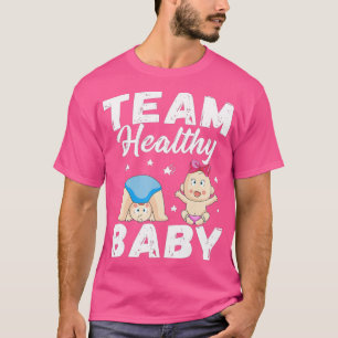Team Gesundes Baby Cute Geschlecht Reveal Dusche J T-Shirt