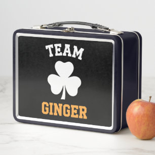 Team Ginger Rothaariger Lustiger Irischer St. Patr Metall Brotdose