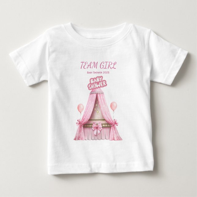 Team Girl Baby Shower 2025 Family Outfit Baby T-shirt (Vorderseite)