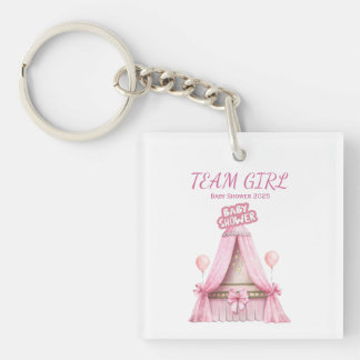 Team Girl Baby Shower 2025 Family Outfit Schlüsselanhänger