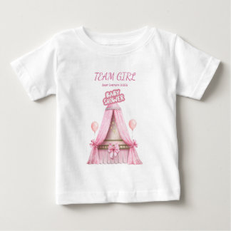 Team Girl Baby Shower 2025 Family Outfit T-shirt
