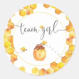 Team Girl Bee Thema Geschlecht Aufkleber