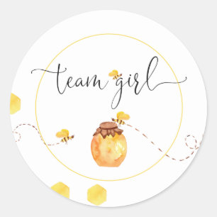 Team Girl Bee Thema Geschlecht Aufkleber