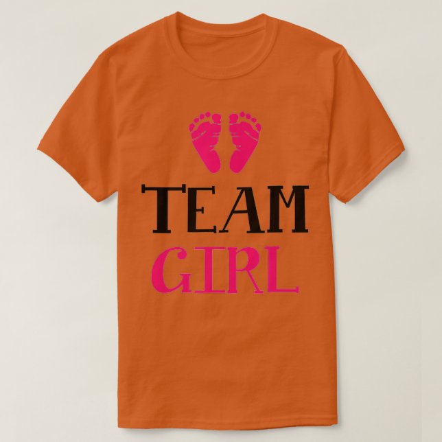 Team Girl Gender Reveal Baby Shower Women Männer T-Shirt (Design vorne)
