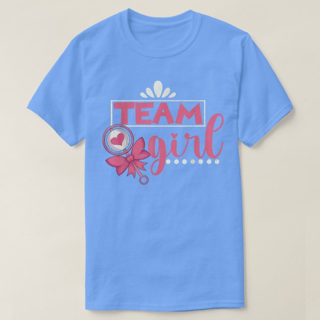 Team Girl Gender Reveal Party Baby Party Gender Re T-Shirt (Design vorne)