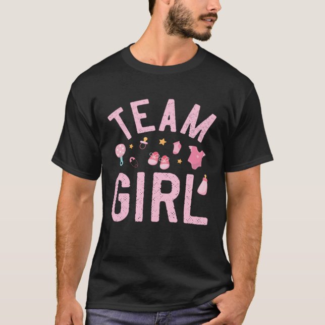 Team Girl  Gender Reveal Party  for Mom and Dad T-Shirt (Vorderseite)