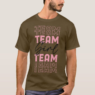 Team Girl Gender Reveal Party Pink Baby Ankündigun T-Shirt