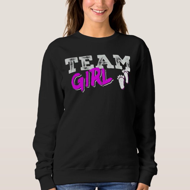 Team Girl Gender Reveal Party Team Pink Baby Annou Sweatshirt (Vorderseite)