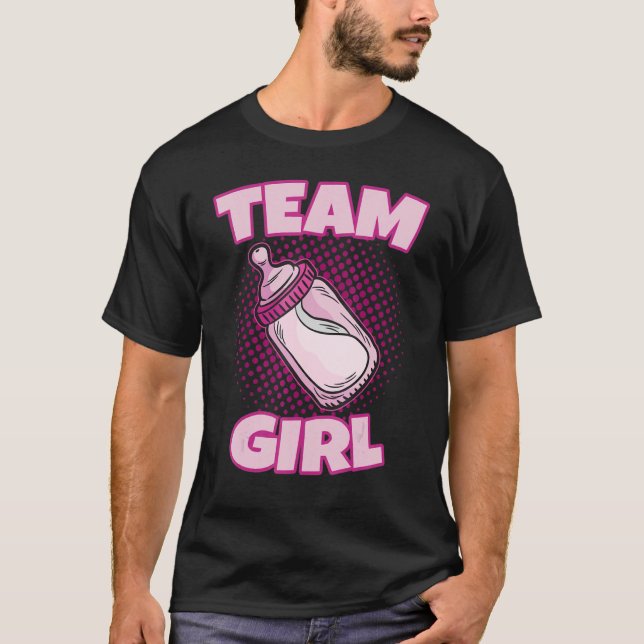Team Girl Gender Reveal Party Team Pink Baby Annou T-Shirt (Vorderseite)