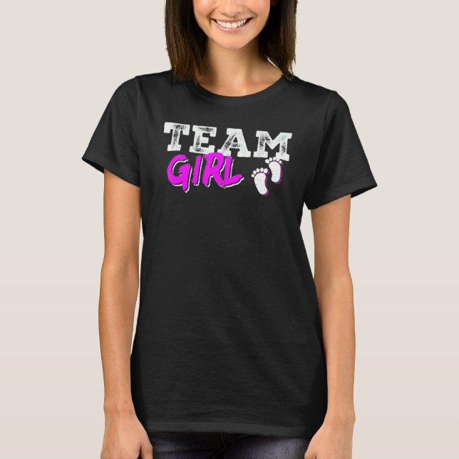 Team Girl Gender Reveal Party Team Pink Baby Annou T-Shirt (Vorderseite)