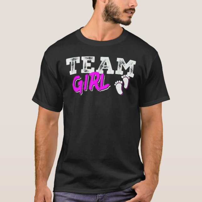 Team Girl Gender Reveal Party Team Pink Baby Annou T-Shirt (Vorderseite)