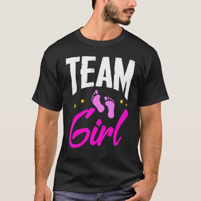 Team Girl Gender Reveal Party Team Pink Baby Annou T-Shirt (Vorderseite)