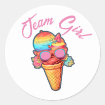 Team Girl Gender Reveal Party Vote Ice Cream