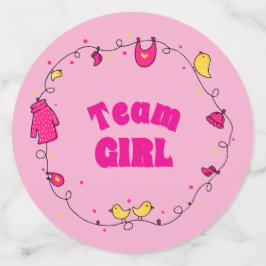 Team Girl Gender Reveal Table Confetti Konfetti