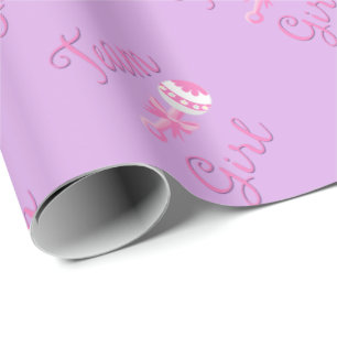 Team Girl Gender Reveal Wrap Geschenkpapier