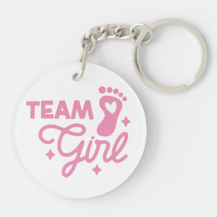 Team Girl Niedlich Girl Baby Dusche Acrylic Schlüs Schlüsselanhänger