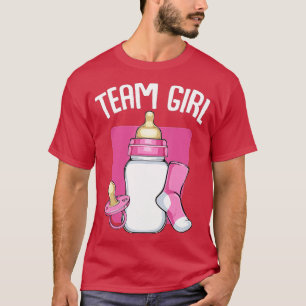 Team Girl Pink Funny Gender Reveal Baby Dusche Par T-Shirt