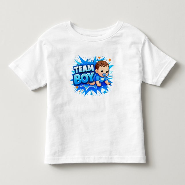 Team Girl & Team Boy Splash Design Kleinkind T-shirt (Vorderseite)