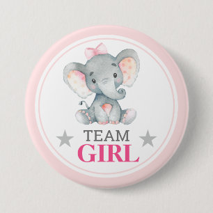 Team Girl Vote Gender Reveal Baby Shooter Sprinkle Button