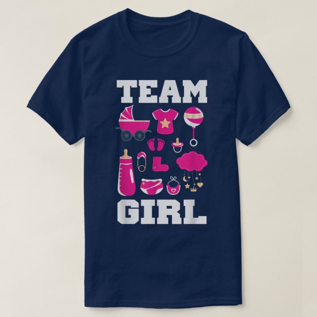 Team GirlGender Reveal Party Team Girl682 T-Shirt (Design vorne)