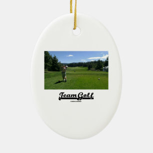 Team-Golf (Golfspieler auf Golfplatz) Keramikornament