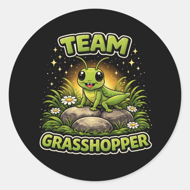 Team Grasshopper Runder Aufkleber (Vorderseite)