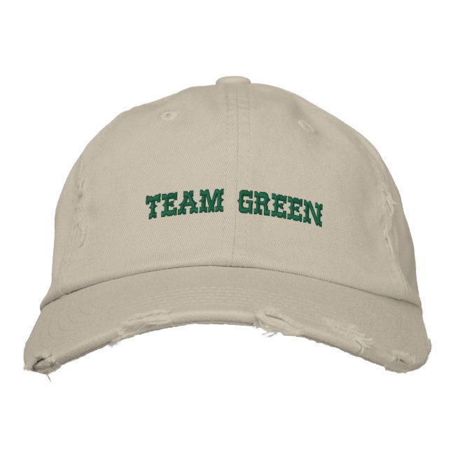 TEAM GREEN BESTICKTE KAPPE (Vorderseite)