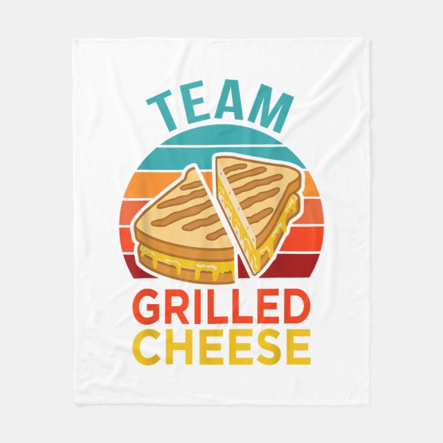 Team Grilled Cheese Funny Sandwich Lover Graphic Fleecedecke (Vorderseite)