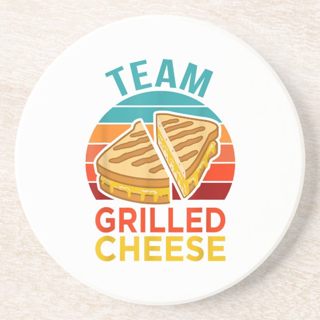 Team Grilled Cheese Funny Sandwich Lover Graphic Getränkeuntersetzer (Vorne)