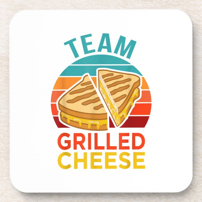 Team Grilled Cheese Funny Sandwich Lover Graphic Getränkeuntersetzer (Vorderseite)