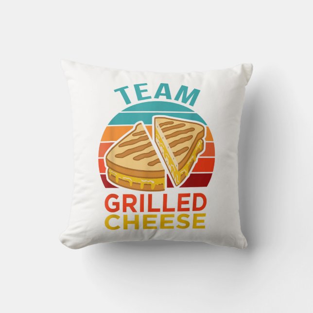 Team Grilled Cheese Funny Sandwich Lover Graphic Kissen (Vorderseite)