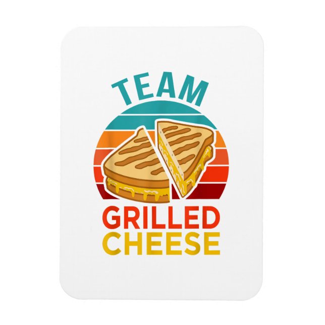 Team Grilled Cheese Funny Sandwich Lover Graphic Magnet (Vertikal)