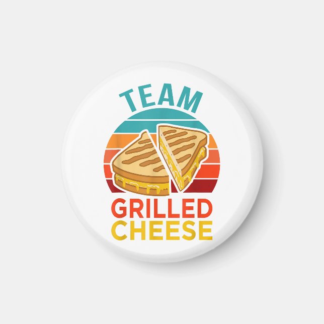 Team Grilled Cheese Funny Sandwich Lover Graphic Magnet (Vorne)