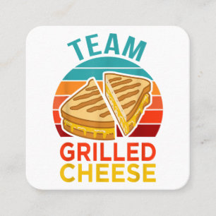 Team Grilled Cheese Funny Sandwich Lover Graphic Quadratische Visitenkarte