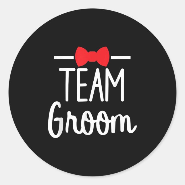 Team Groom Bachelor Party Runder Aufkleber (Vorderseite)