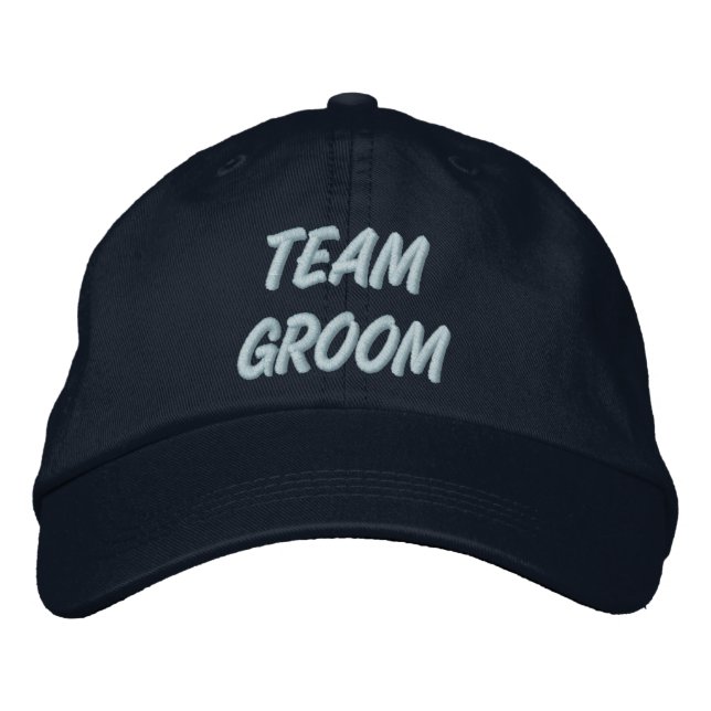 Team Groom Bestickte Baseballkappe (Vorderseite)